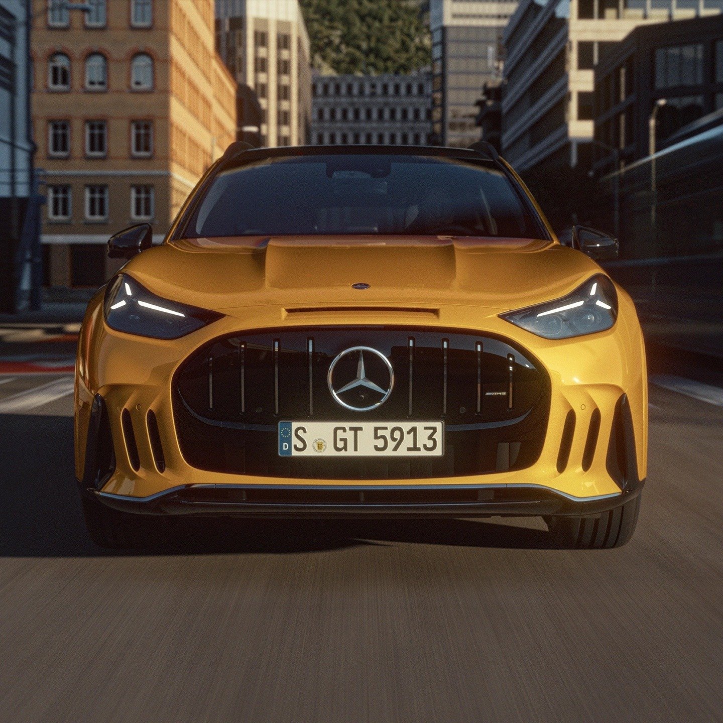 الواجهة الأمامية لمرسيدس-AMG GT SUV الكهربائية الجديدة