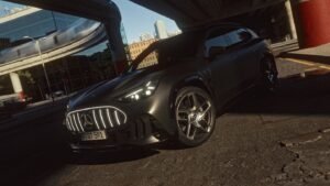 مرسيدس-AMG GT SUV الكهربائية في لقطة أمامية ثلاثة أرباع رسمية