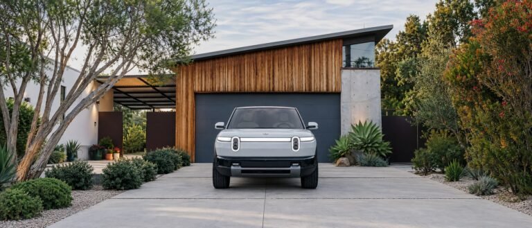 الواجهة الأمامية الكاملة لسيارة Rivian R2 الكهربائية في صورة رسمية من Rivian